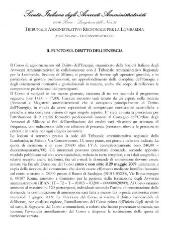 Il punto sul diritto dell’energia