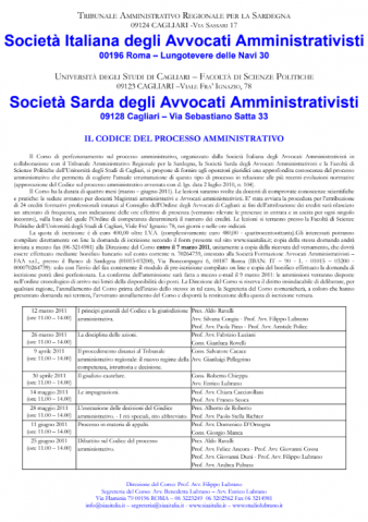 Il codice del processo amministrativo – Cagliari