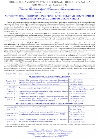 Autorità amministrative indipendenti e relativo contenzioso problemi attuali sul diritto dell’energia