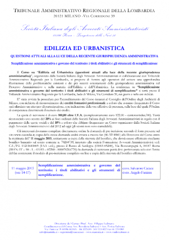 Edilizia ed urbanistica. Questioni attuali alla luce della recente giurisprudenza amministrativa