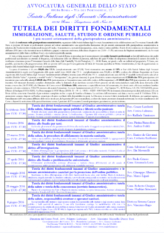 Tutela dei diritti fondamentali. Immigrazione, salute, studio e ordine pubblico