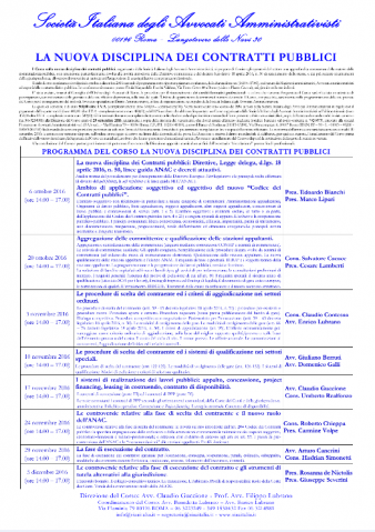 La nuova disciplina dei contratti pubblici