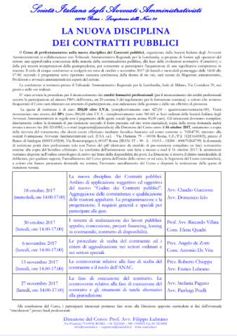 La nuova disciplina dei contratti pubblici 