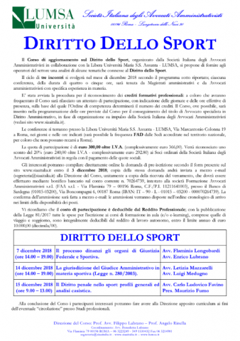 Diritto Dello Sport