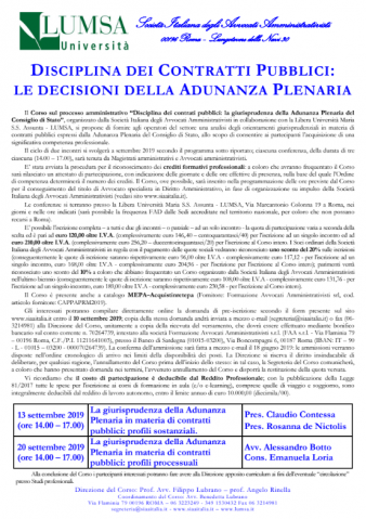 Disciplina dei contratti pubblici: le decisioni della adunanza plenaria