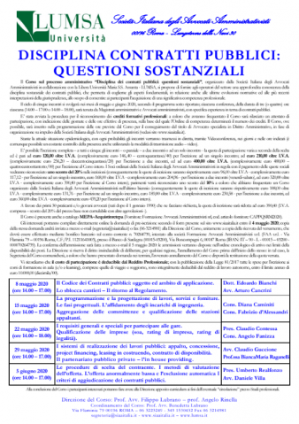 Disciplina contratti pubblici: questioni sostanziali