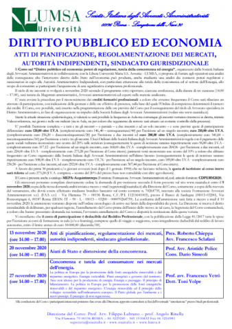 Diritto pubblico ed economia