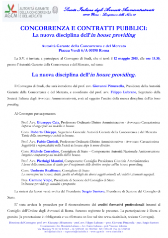 La nuova disciplina dell in house providing