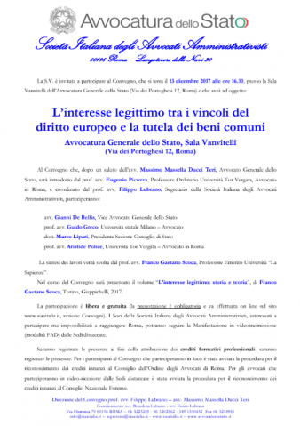 L’interesse legittimo tra i vincoli del diritto europeo e la tutela dei beni comuni