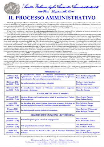 Il processo amministrativo 2022