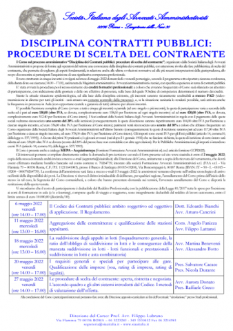 Disciplina contratti pubblici: procedure di scelta del contraente