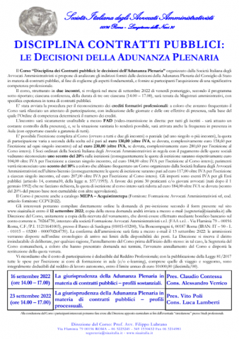 Disciplina contratti pubblici: le decisioni della Adunanza Plenaria 2022