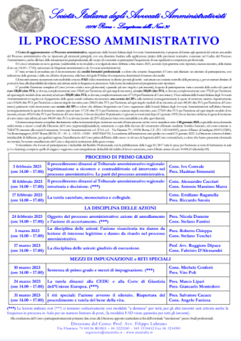 Il processo amministrativo 2023