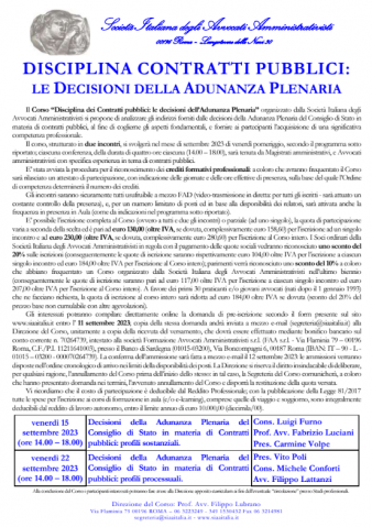 Disciplina contratti pubblici: le Decisioni della Adunanza Plenaria 2023