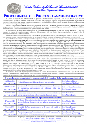 Procedimento e Processo amministrativo 2024