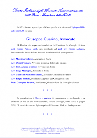 Giuseppe Guarino, Avvocato