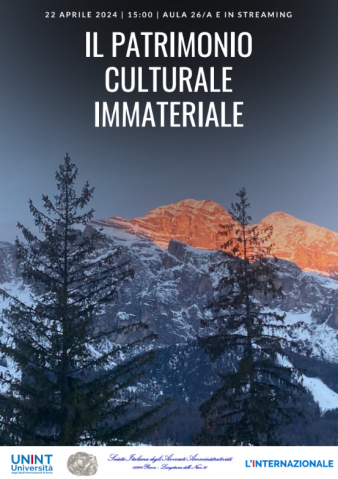 Il Patrimonio culturale immateriale, UNINT – SIAA , 22 aprile 2024 ore 15.00