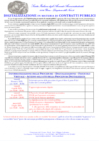 Digitalizzazione in Materia di Contratti Pubblici