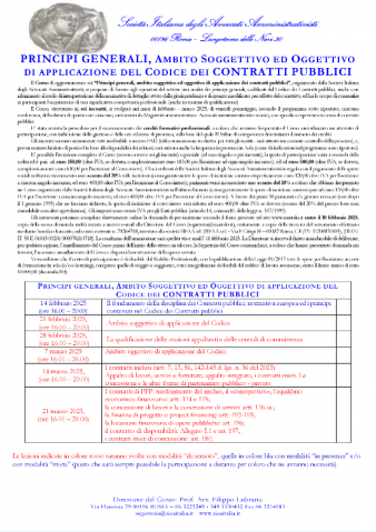 Principi Generali, Ambito Soggettivo ed Oggettivo di Applicazione del Codice dei Contratti Pubblici