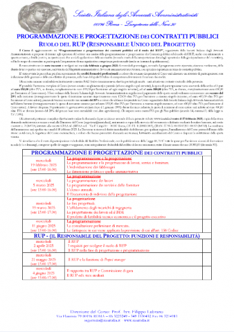 Programmazione e Progettazione dei Contratti Pubblici. Ruolo del Rup (Responsabile Unico del Progetto)