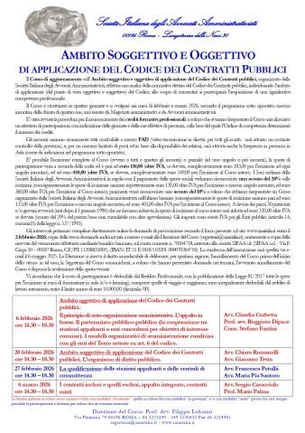 AMBITO SOGGETTIVO E OGGETTIVO DEL CODICE DEI CONTRATTI PUBBLICI