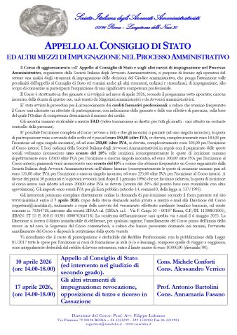 APPELLO AL CONSIGLIO DI STATO ED ALTRI MEZZI DI IMPUGNAZIONE NEL PROCESSO AMMINISTRATIVO