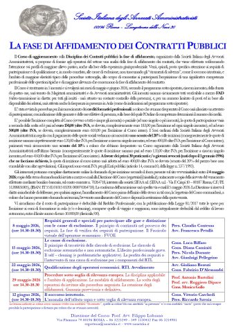 LA FASE DI AFFIDAMENTO DEI CONTRATTI PUBBLICI