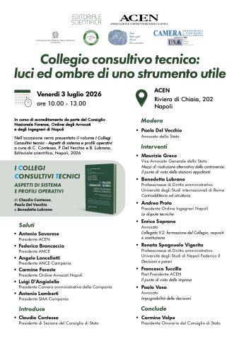 COLLEGIO CONSULTIVO TECNICO: LUCI ed OMBRE di UNO STRUMENTO UTILE